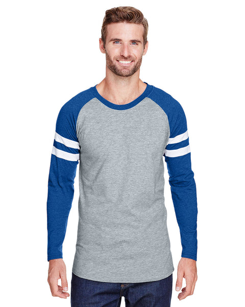 LAT 6934 Men's Gameday Mash-Up Long Sleeve Fine Jersey T-Shirt
