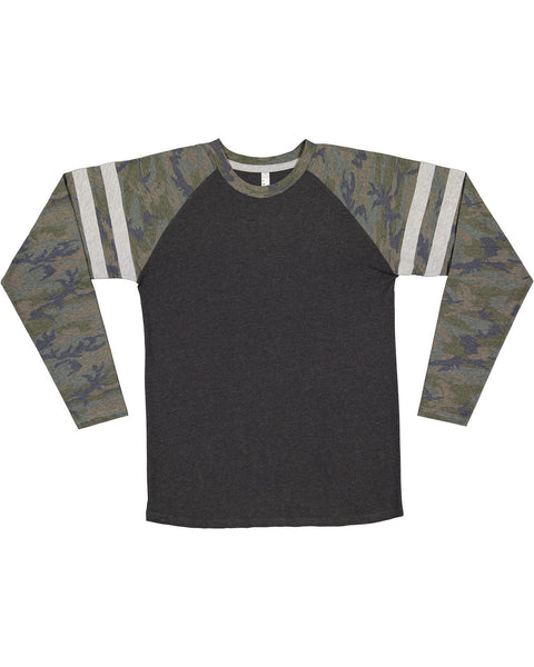 LAT 6934 Men's Gameday Mash-Up Long Sleeve Fine Jersey T-Shirt
