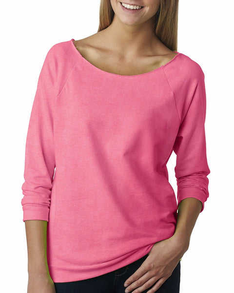 Next Level 6951 Ladies' French Terry 3/4-Sleeve Raglan