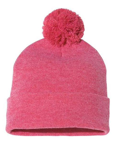 Sportsman SP15 12" Pom-Pom Cuffed Beanie
