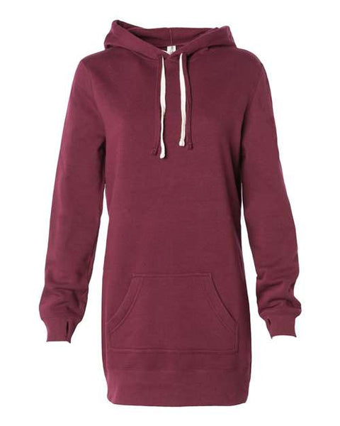 Independent Trading Co. PRM65DRS Women’s Special Blend Hooded Sweatshirt Dress
