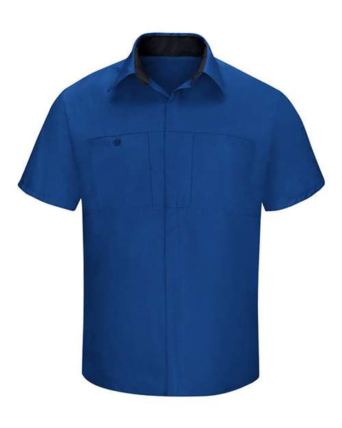 Red Kap SY42T Men's Tall Performance Plus Short Sleeve Shirt with Oilblok Technology