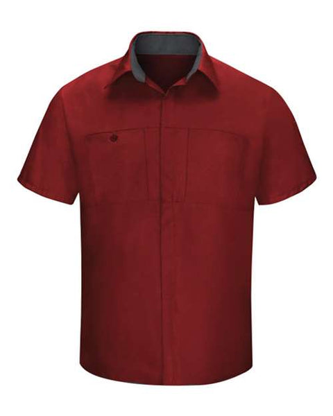 Red Kap SY42T Men's Tall Performance Plus Short Sleeve Shirt with Oilblok Technology