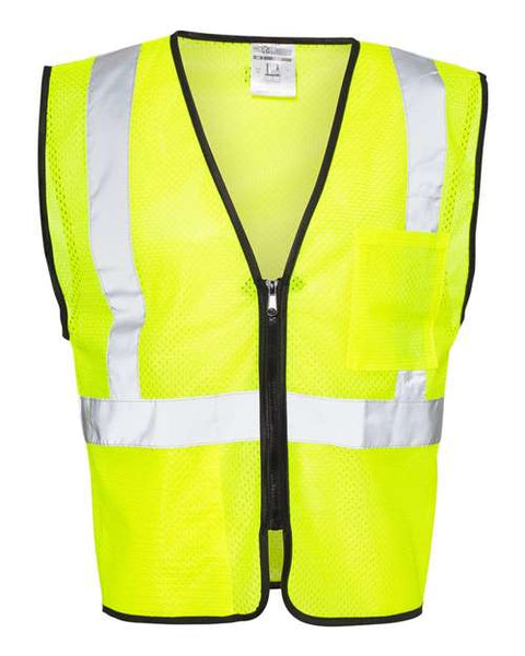 Kishigo 1537-1538 Double-Pocket Zippered Economy Class 2  Vest