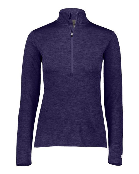 Russell Athletic QZ7EAX Women's Striated Quarter-Zip Pullover