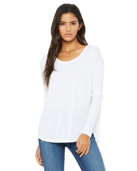 Bella + Canvas 8852 Ladies' Flowy Long-Sleeve T-Shirt with 2x1 Sleeves