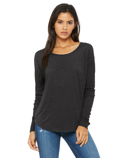 Bella + Canvas 8852 Ladies' Flowy Long-Sleeve T-Shirt with 2x1 Sleeves