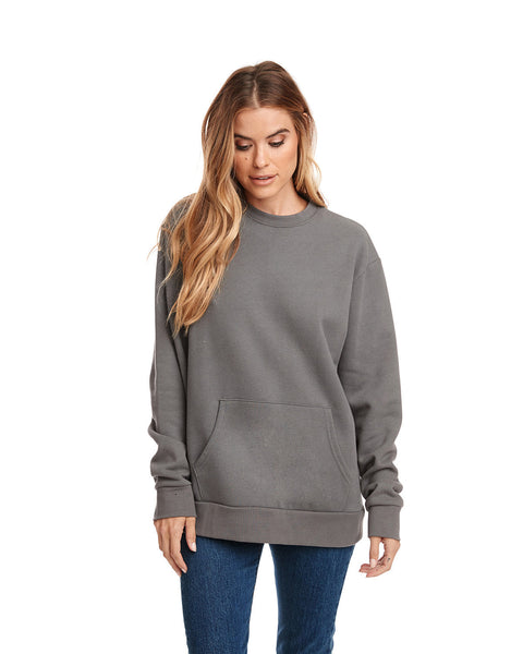 Next Level 9001 Unisex Long Sleeve Crew with Pocket