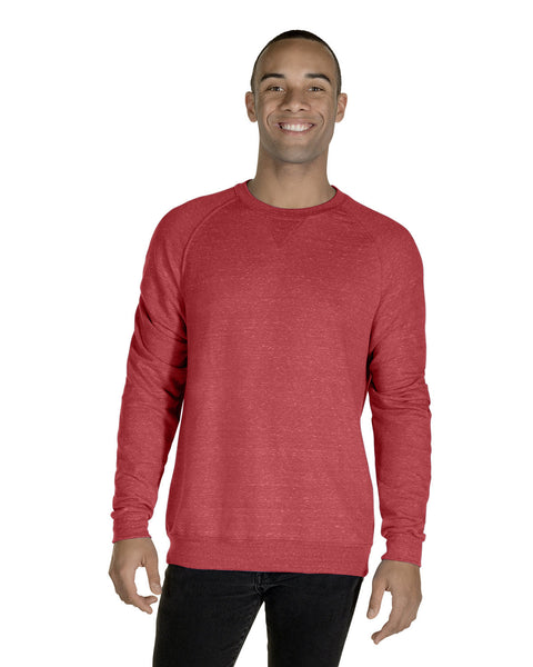 Jerzees 91MR Adult Snow Heather French Terry Crewneck Sweatshirt