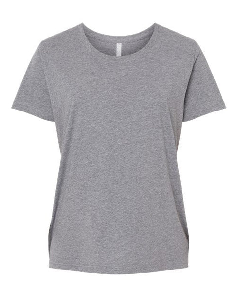 LAT 3816 Women's Curvy Collection Fine Jersey Tee