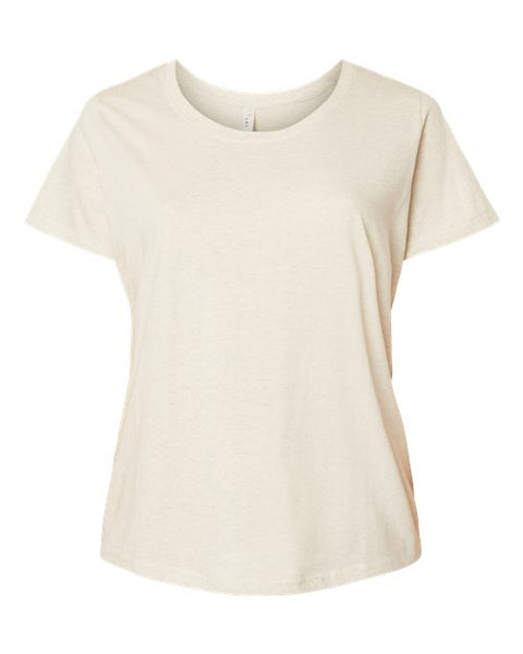 LAT 3816 Women's Curvy Collection Fine Jersey Tee