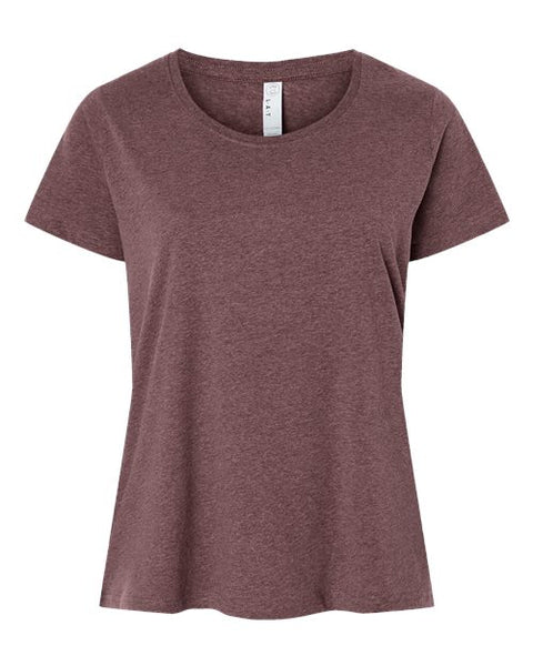 LAT 3816 Women's Curvy Collection Fine Jersey Tee