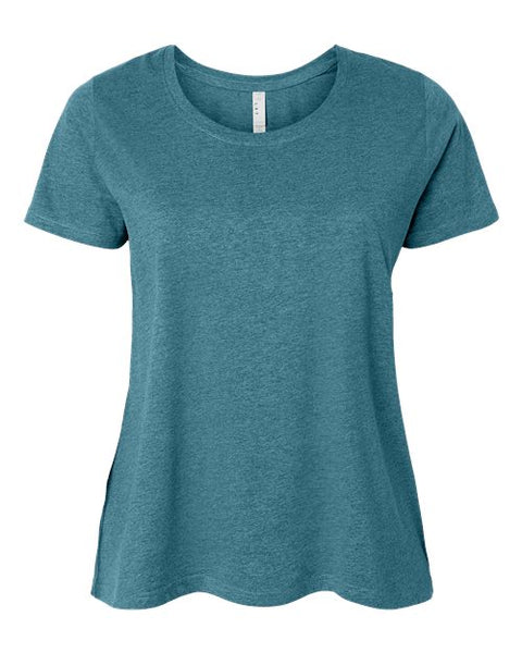 LAT 3816 Women's Curvy Collection Fine Jersey Tee