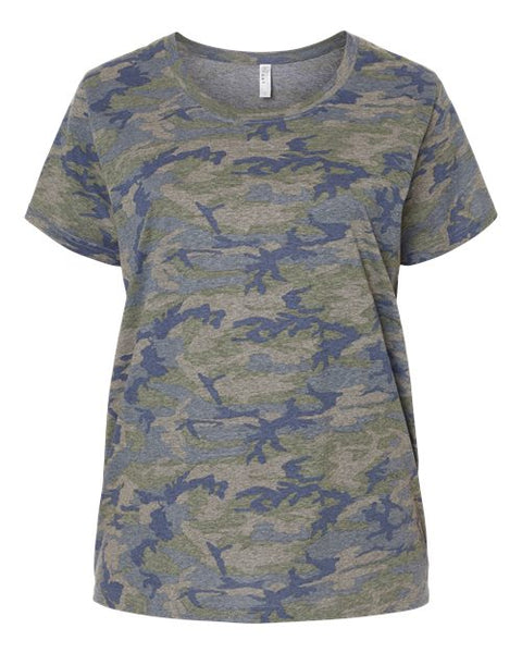 LAT 3816 Women's Curvy Collection Fine Jersey Tee