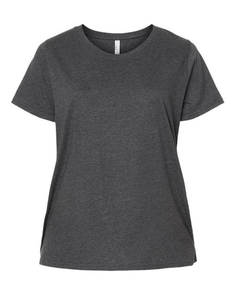 LAT 3816 Women's Curvy Collection Fine Jersey Tee