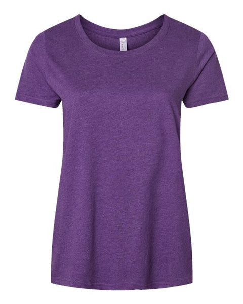 LAT 3816 Women's Curvy Collection Fine Jersey Tee