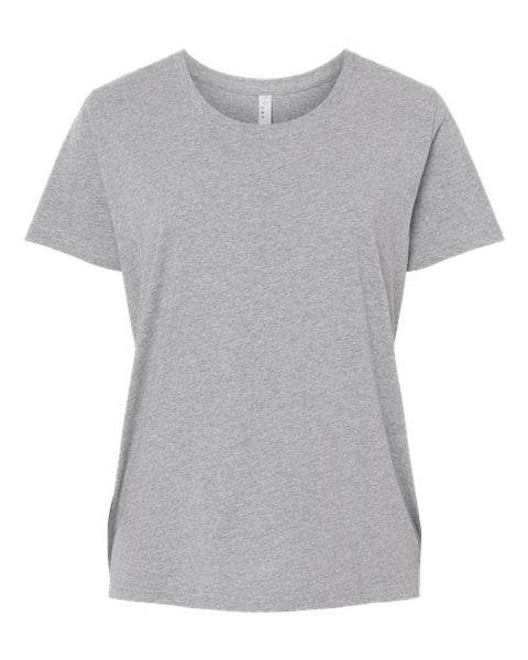 LAT 3816 Women's Curvy Collection Fine Jersey Tee