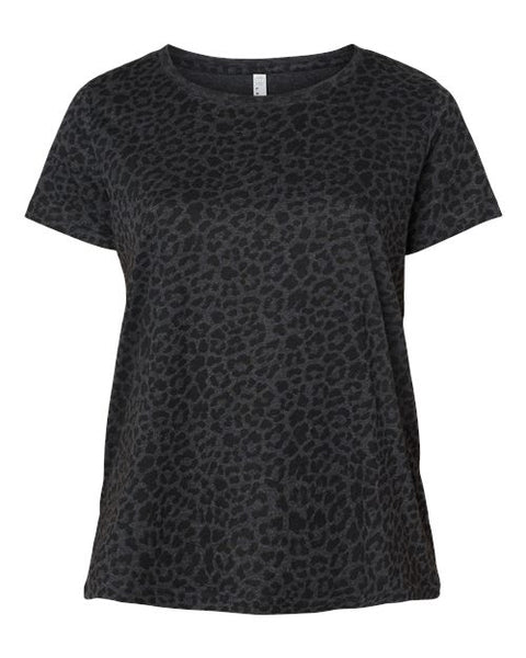 LAT 3816 Women's Curvy Collection Fine Jersey Tee