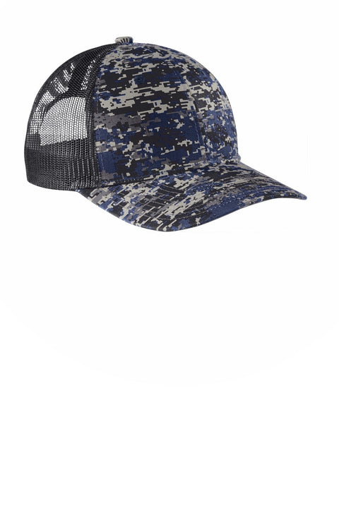 Port Authority C404 Digi Camo Snapback Trucker Cap