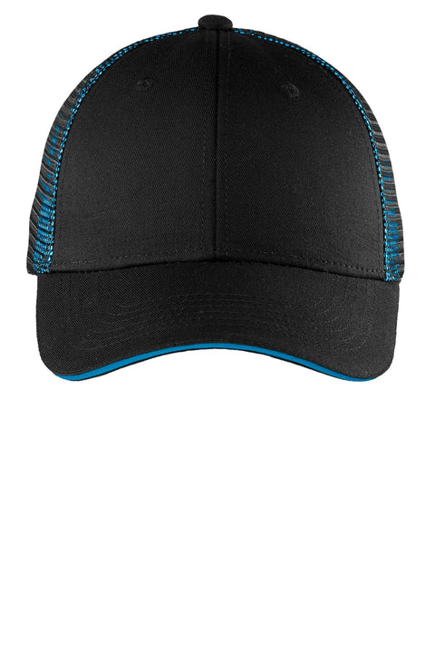 Port Authority C818 Double Mesh Snapback Sandwich Bill Cap
