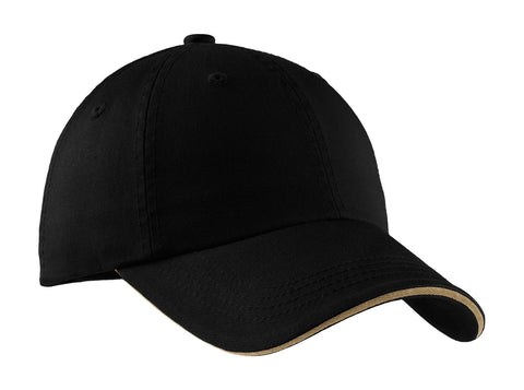 Port Authority C830 Sandwich Bill Cap with Striped Closure