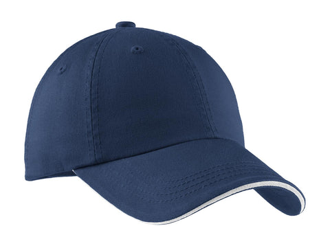 Port Authority C830 Sandwich Bill Cap with Striped Closure