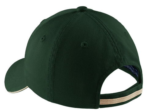 Port Authority C830 Sandwich Bill Cap with Striped Closure