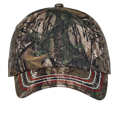 Port Authority C909 Americana Contrast Stitch Camouflage Cap