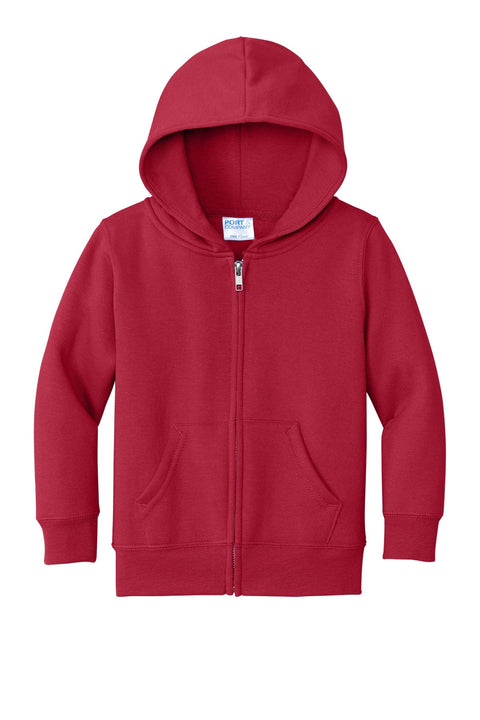 Port & Co CAR78TZH Toddler Core Fleece Full-Zip Hooded Sweatshirt
