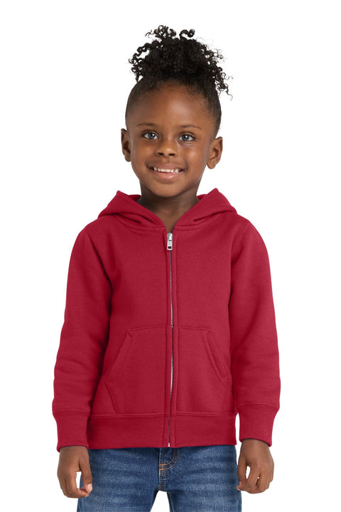 Port & Co CAR78TZH Toddler Core Fleece Full-Zip Hooded Sweatshirt