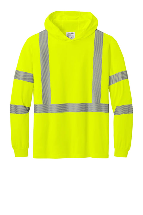 CornerStone CS208 ANSI 107 Class 3 Long Sleeve Segmented Tape Hooded Tee