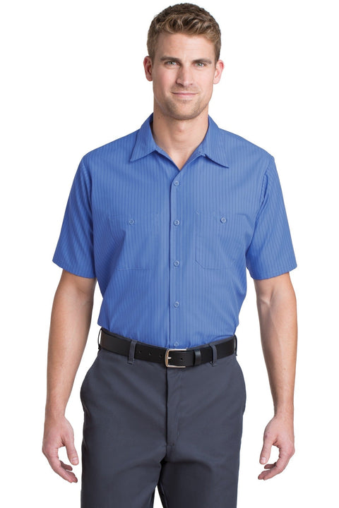 Red Kap CS20 Short Sleeve Striped Industrial Work Shirt