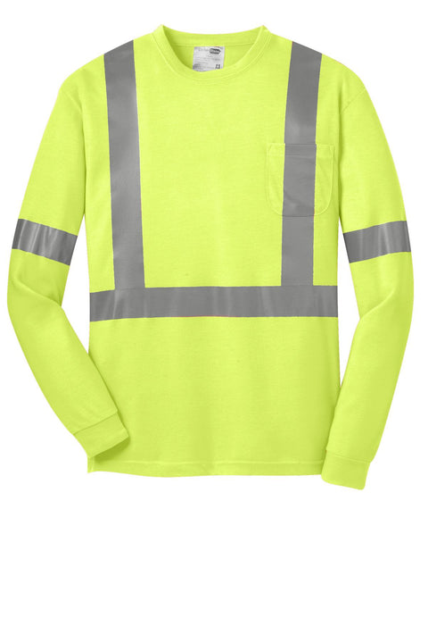 CornerStone CS401LS ANSI 107 Class 2 Long Sleeve Safety T-Shirt