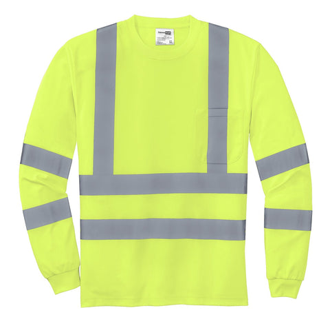 CornerStone CS409 ANSI 107 Class 3 Long Sleeve Snag-Resistant Reflective T-Shirt