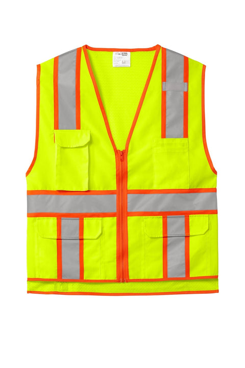 CornerStone CSV105 ANSI 107 Class 2 Surveyor Zippered Two-Tone Vest