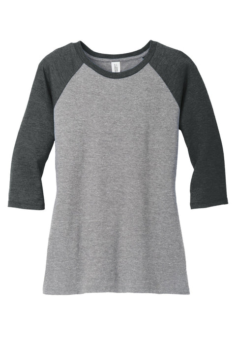District DM136L Women's Perfect Tri 3/4-Sleeve Raglan
