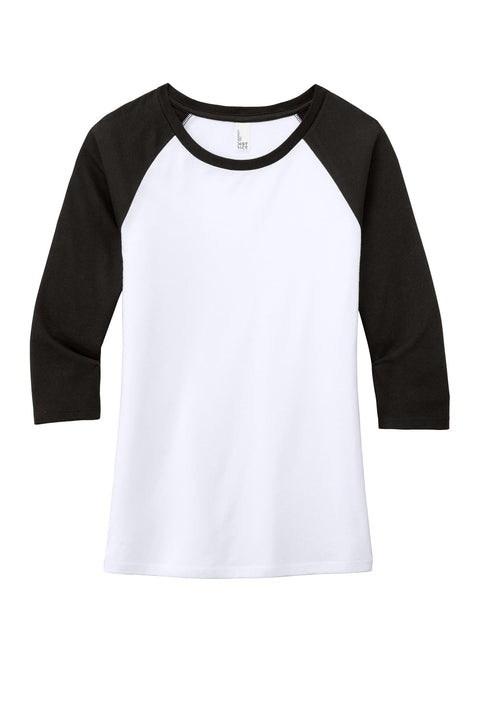 District DM136L Women's Perfect Tri 3/4-Sleeve Raglan