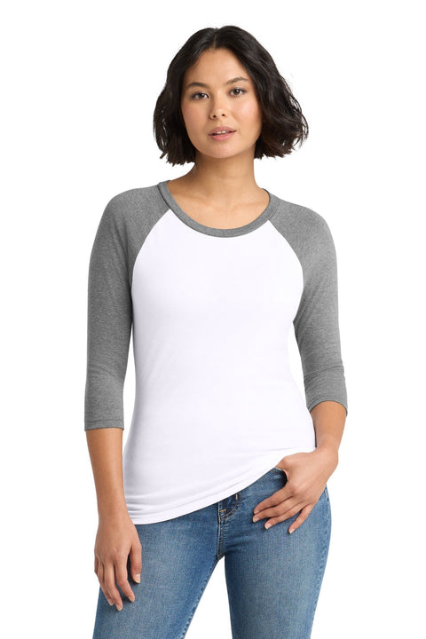 District DM136L Women's Perfect Tri 3/4-Sleeve Raglan