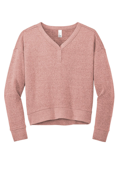 District DT1312 Women's Perfect Tri Fleece V-Neck Sweatshirt