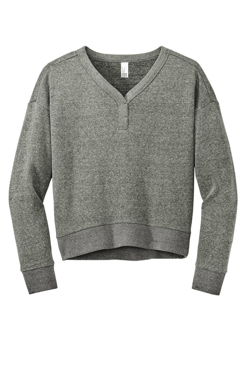 District DT1312 Women's Perfect Tri Fleece V-Neck Sweatshirt