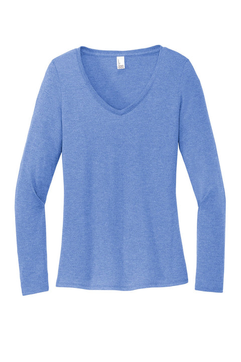 District DT135 Women's Perfect Tri Long Sleeve V-Neck Tee