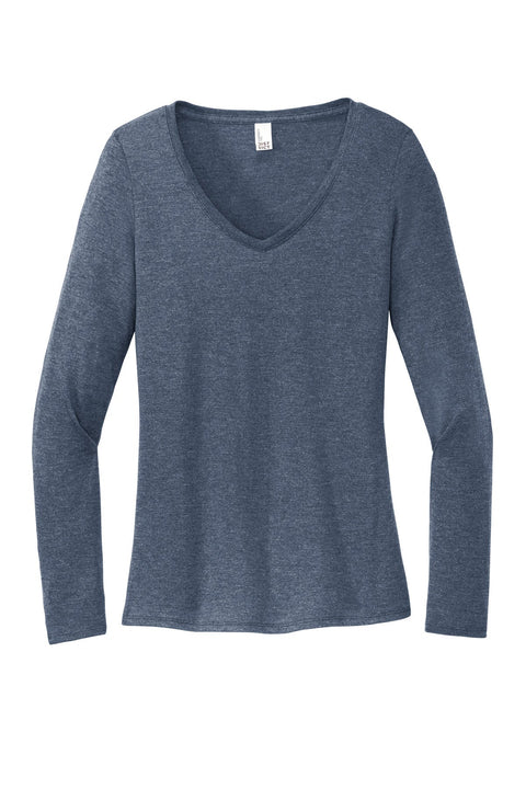 District DT135 Women's Perfect Tri Long Sleeve V-Neck Tee
