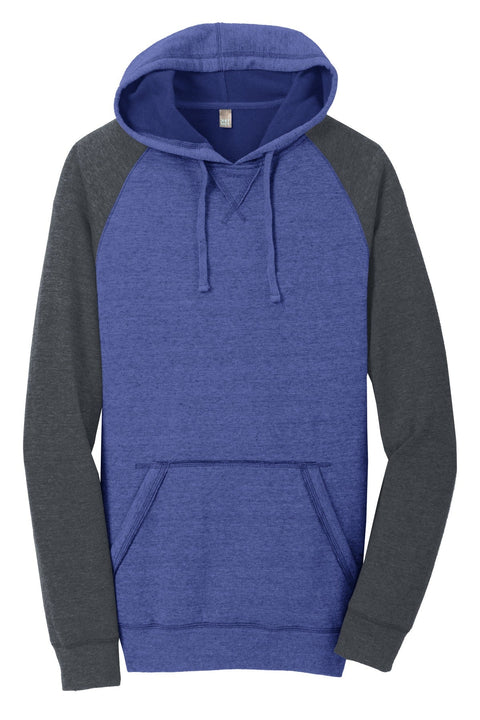 District DT196 Young Mens Lightweight Fleece Raglan Hoodie