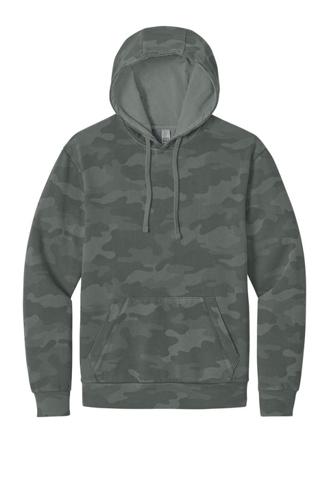 District DT2200C Wash Camo Fleece Hoodie