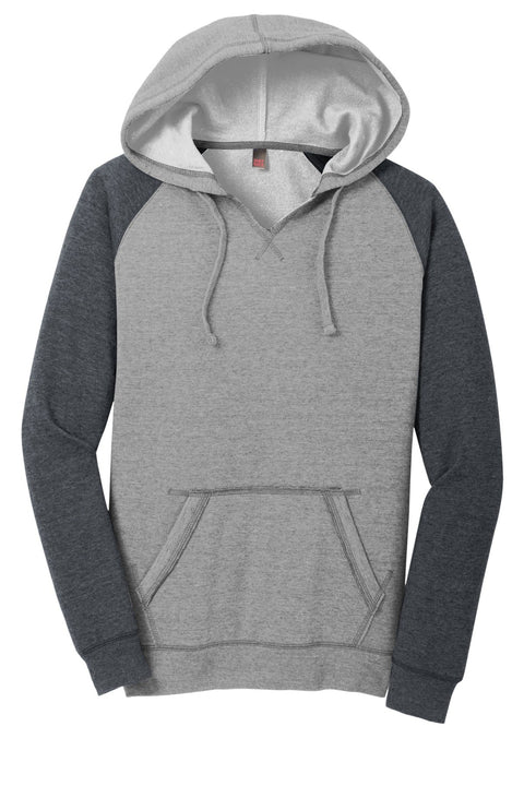 District DT296 Women's Lightweight Fleece Raglan Hoodie
