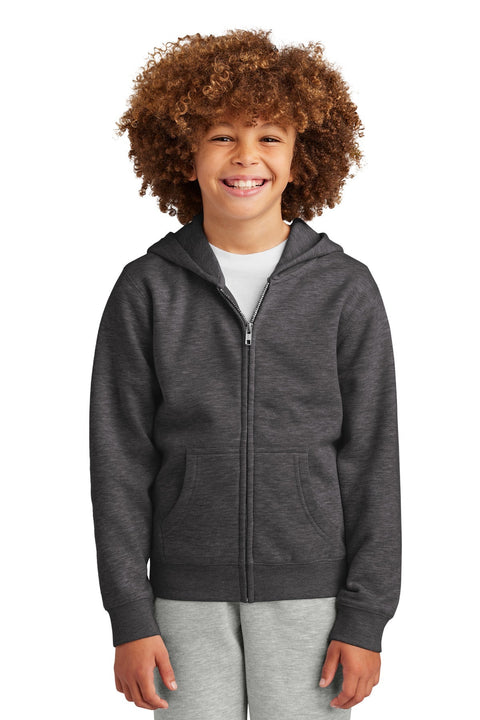 District DT6102Y Youth V.I.T. Fleece Full-Zip Hoodie