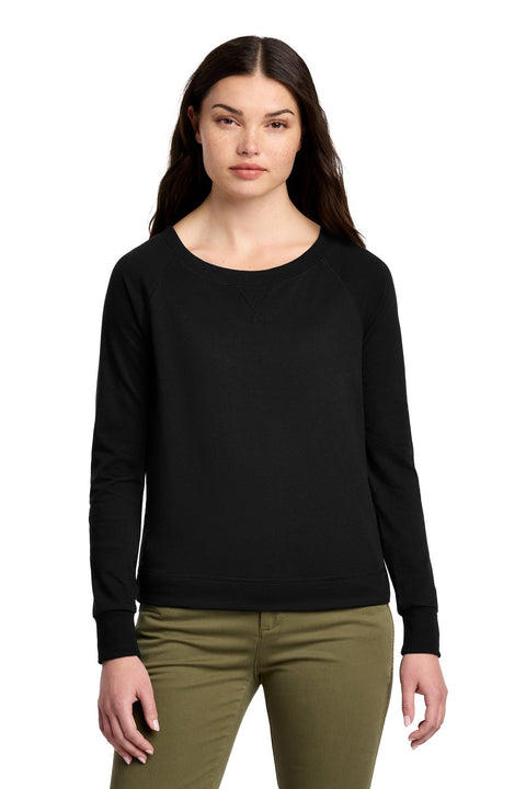 District DT672 Women's Featherweight French Terry Long Sleeve Crewneck