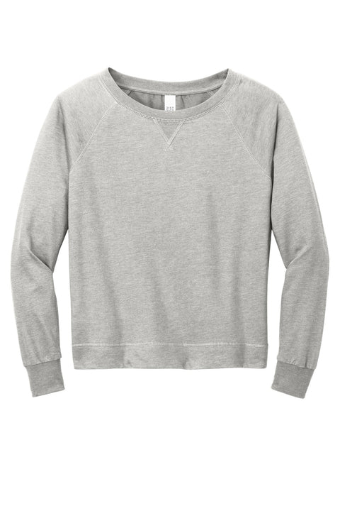 District DT672 Women's Featherweight French Terry Long Sleeve Crewneck