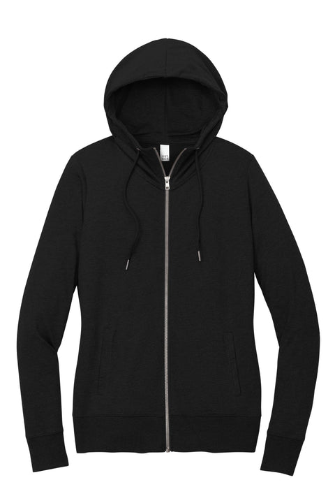 District DT673 Women's Featherweight French Terry Full-Zip Hoodie