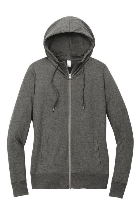 District DT673 Women's Featherweight French Terry Full-Zip Hoodie